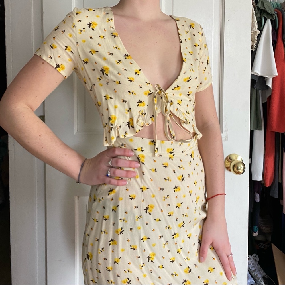 PacSun Floral Cutout Mini Dress
